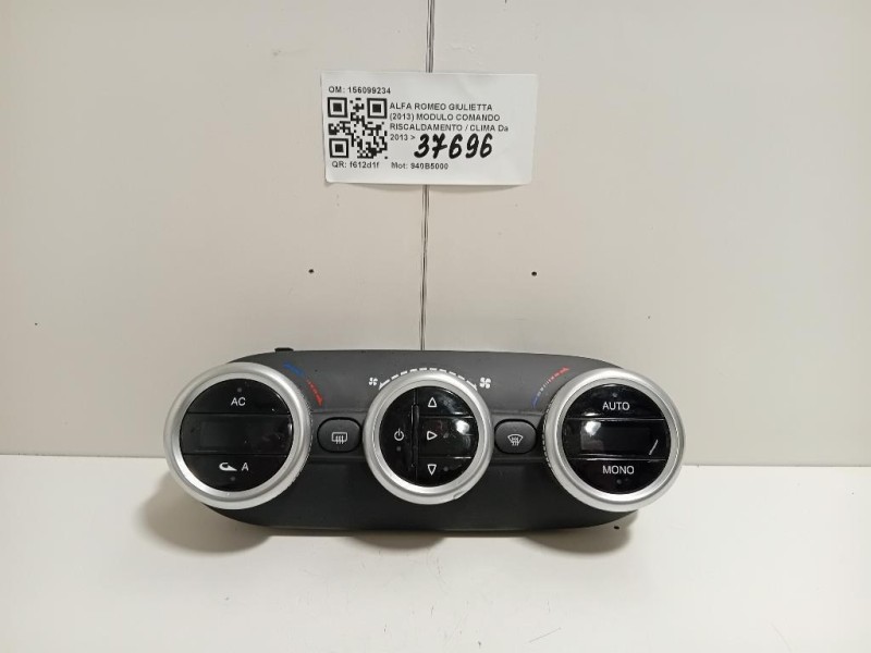 Modulo Comando Riscaldamento Clima 156099234 Alfa Romeo Giulietta 2013