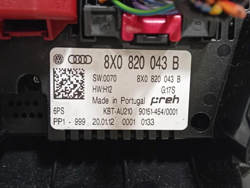 Modulo Comando Riscaldamento Clima 8X0820043B Audi A1 8XA Sportback 2012