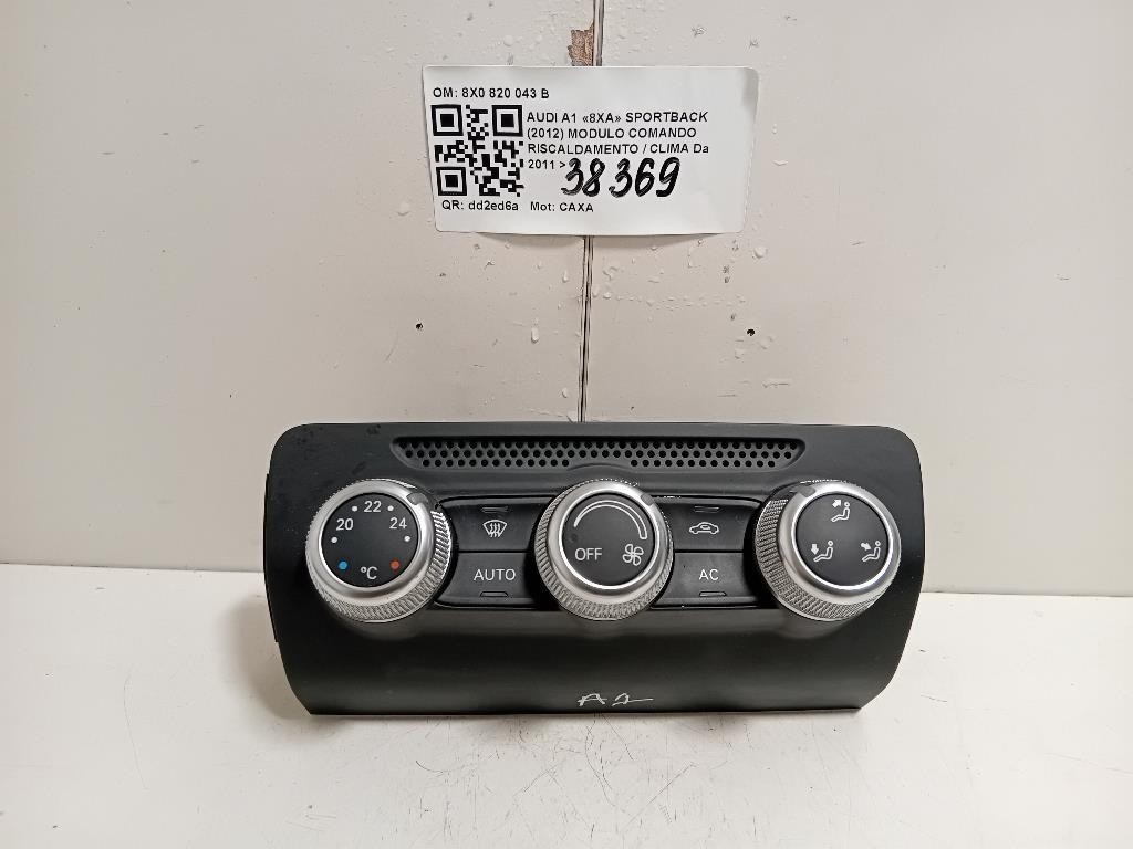Modulo Comando Riscaldamento Clima 8X0820043B Audi A1 8XA Sportback 2012