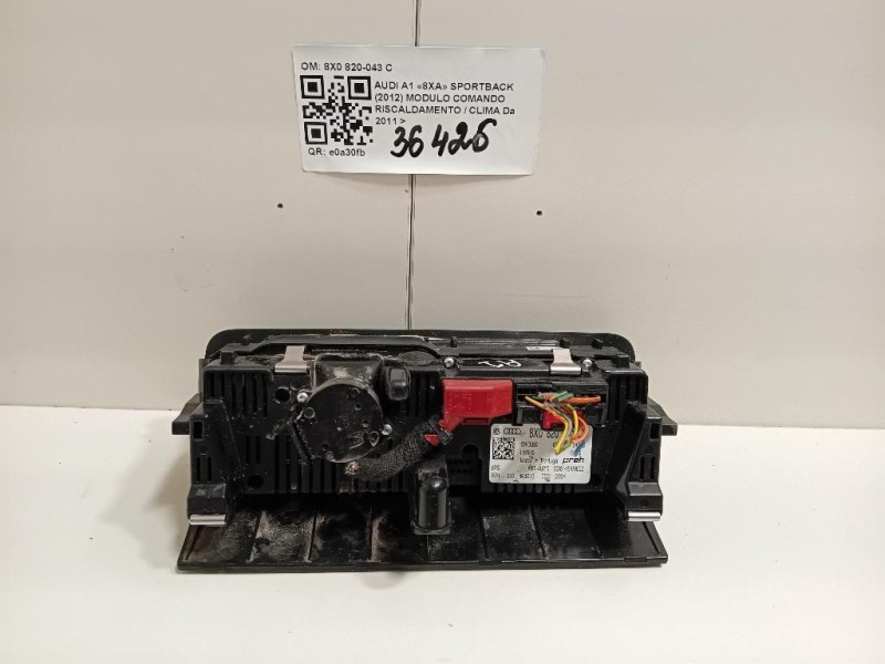 Modulo Comando Riscaldamento Clima 8X0 820-043 C Audi A1 8XA Sportback 2012