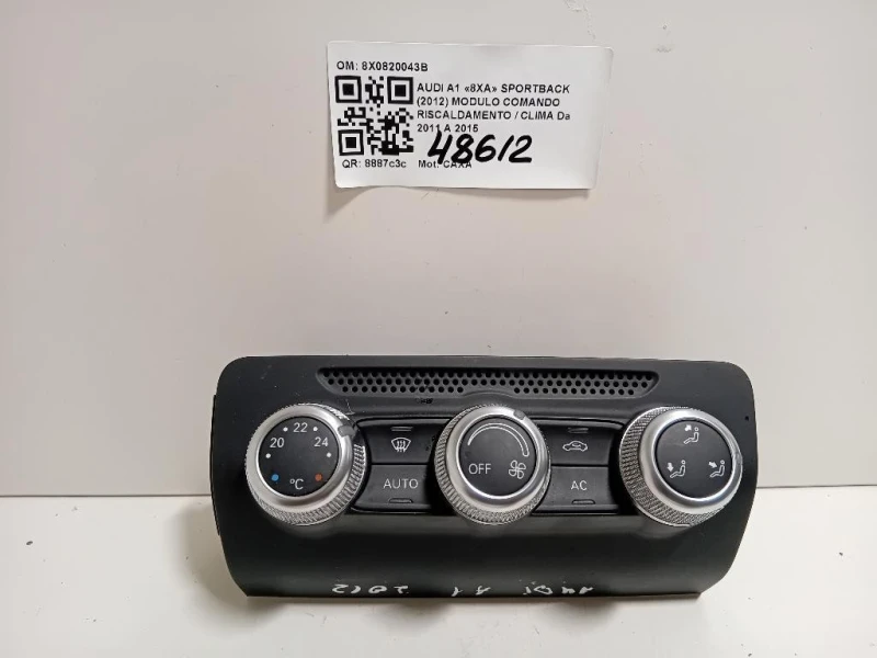 Modulo Comando Riscaldamento Clima 8X0820043B Audi A1 8XA Sportback 2012