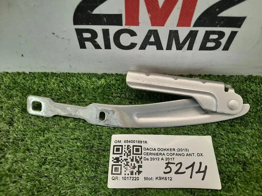 Cerniera Cofano ANT DX 654001891R Dacia Dokker 2013