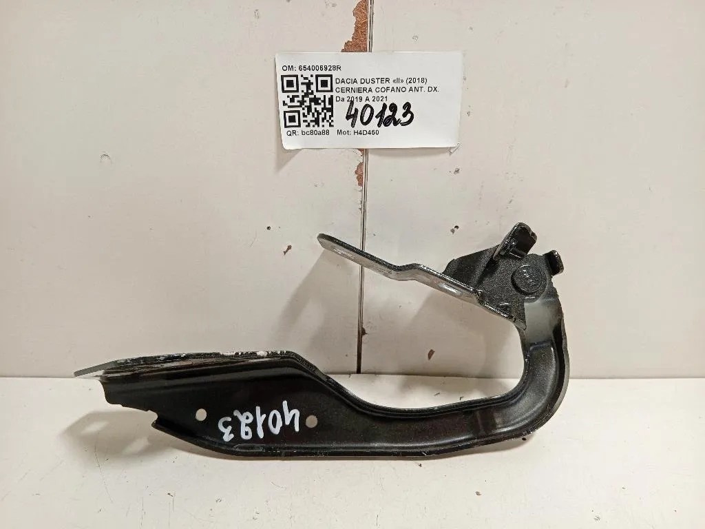 Cerniera Cofano ANT DX 654006928R Dacia Duster II 2018