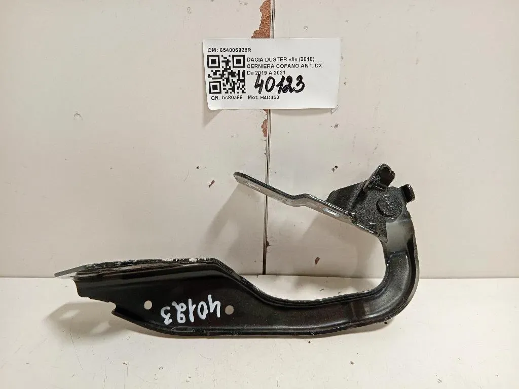 Cerniera Cofano ANT DX 654006928R Dacia Duster II 2018