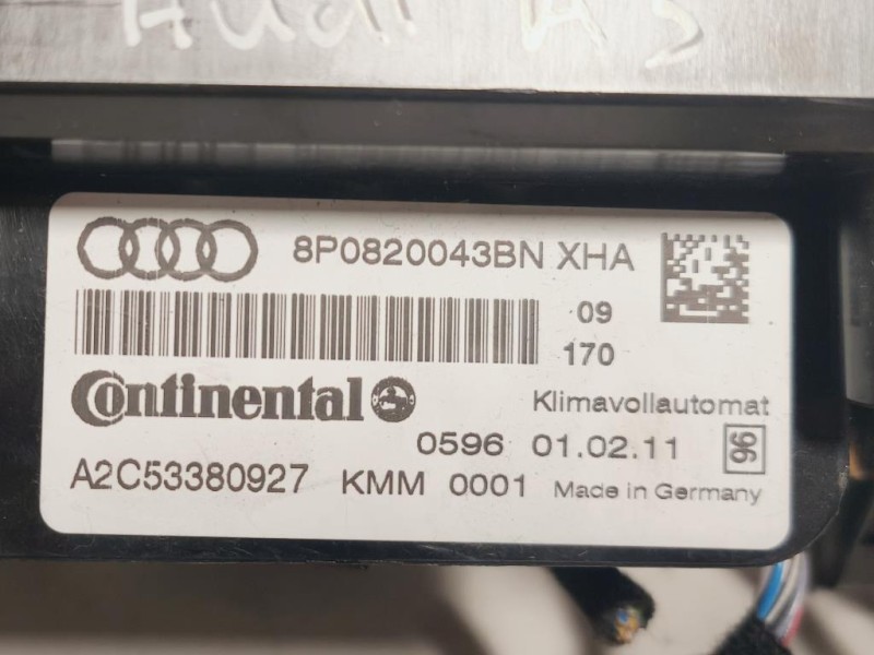 Modulo Comando Riscaldamento Clima 8P0820043BN Audi A3 8PA Sportback 2008