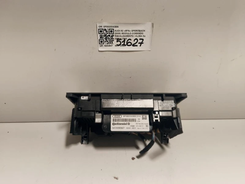 Modulo Comando Riscaldamento Clima 8P0820043BN Audi A3 8PA Sportback 2008
