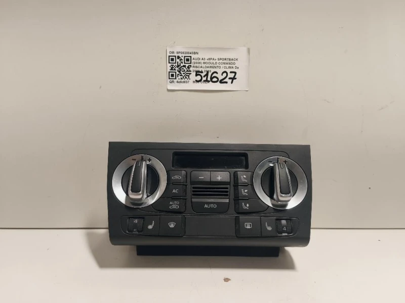 Modulo Comando Riscaldamento Clima 8P0820043BN Audi A3 8PA Sportback 2008