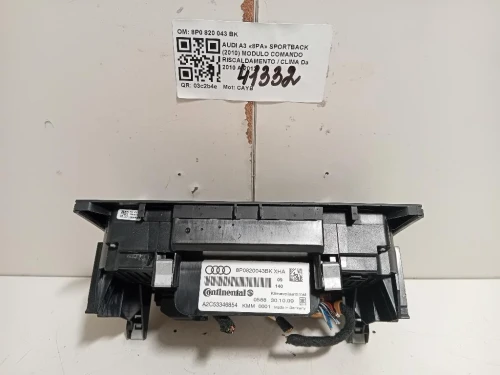 Modulo Comando Riscaldamento Clima 8P0820043BK Audi A3 8PA Sportback 2010