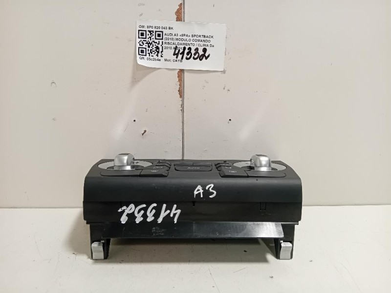 Modulo Comando Riscaldamento Clima 8P0820043BK Audi A3 8PA Sportback 2010