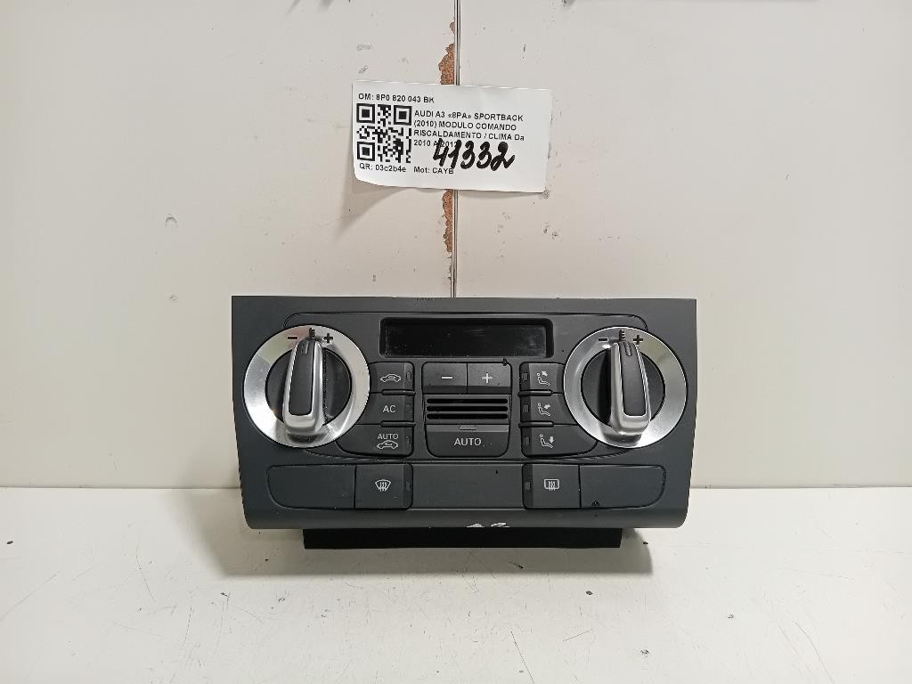 Modulo Comando Riscaldamento Clima 8P0820043BK Audi A3 8PA Sportback 2010