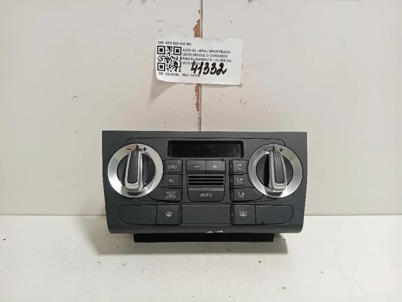 Modulo Comando Riscaldamento Clima 8P0820043BK Audi A3 8PA Sportback 2010
