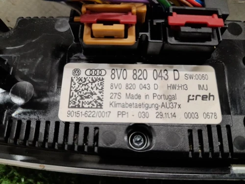 Modulo Comando Riscaldamento Clima 8V0820043D Audi A3 8VA Sportback 2012