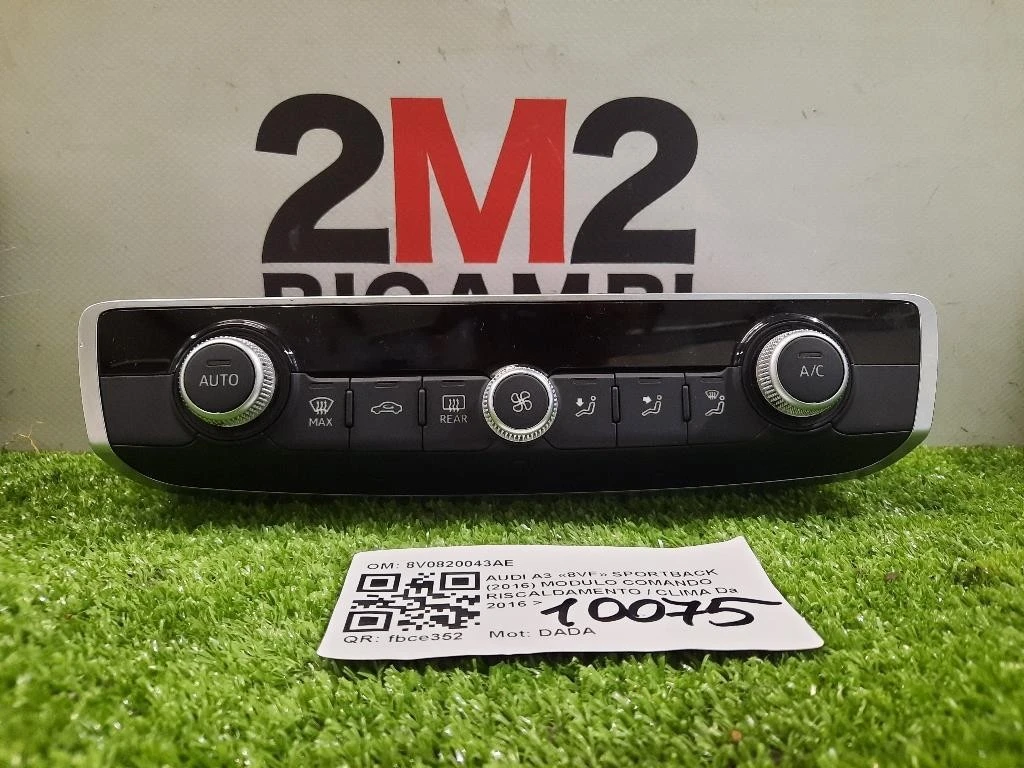 Modulo Comando Riscaldamento Clima 8V0820043AE Audi A3 8VF Sportback 2016