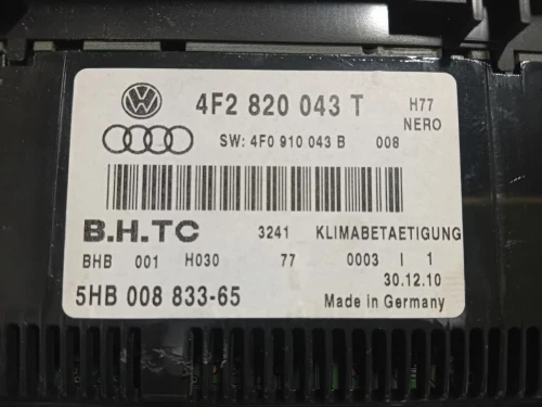 Modulo Comando Riscaldamento Clima 4F2 820 043 T Audi A4 8K2 2008