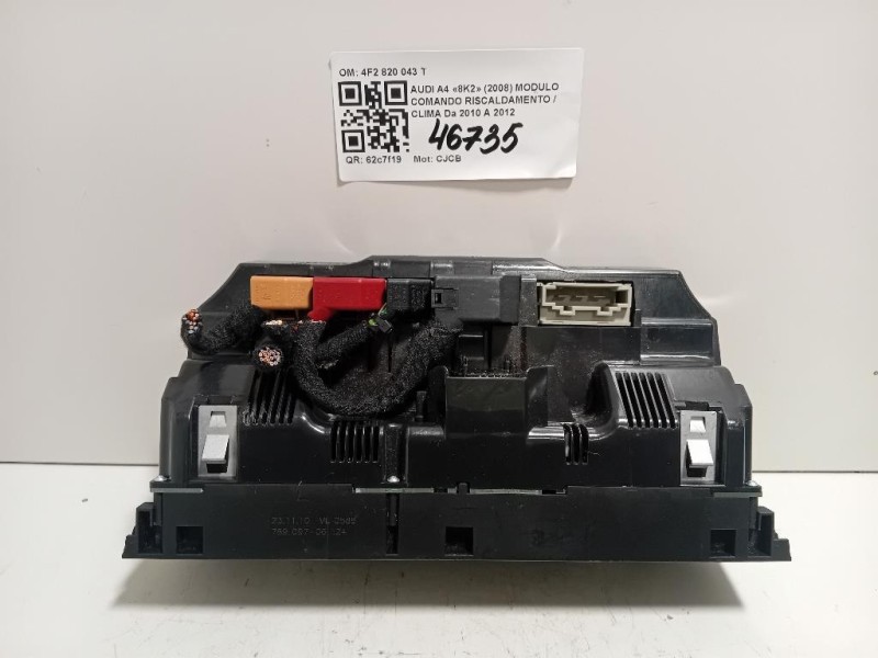 Modulo Comando Riscaldamento Clima 4F2 820 043 T Audi A4 8K2 2008