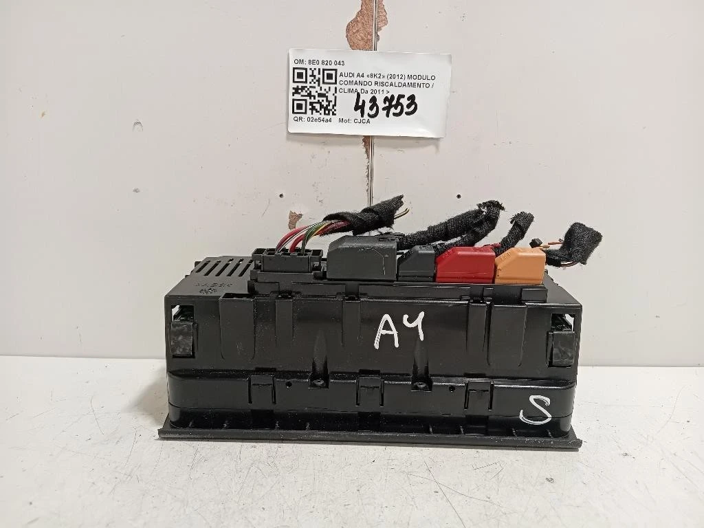 Modulo Comando Riscaldamento Clima 8E0 820 043 Audi A4 8K2 2012