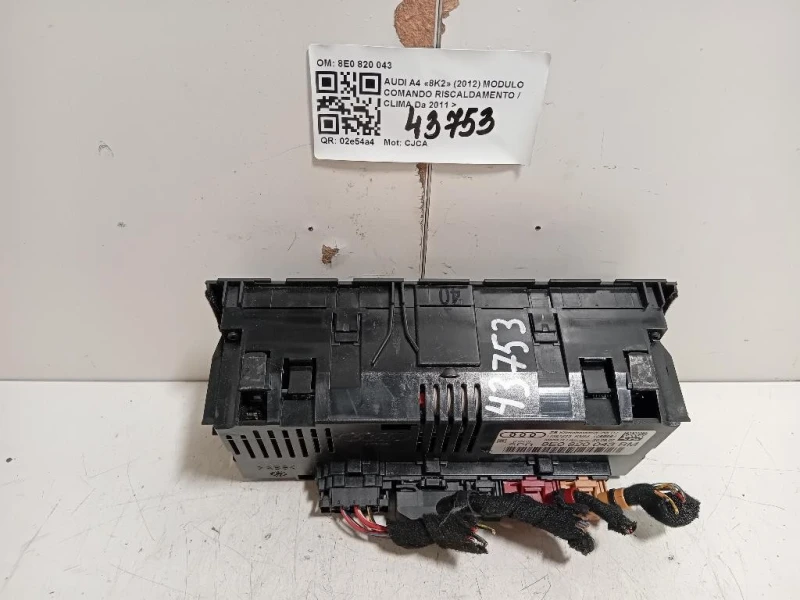 Modulo Comando Riscaldamento Clima 8E0 820 043 Audi A4 8K2 2012