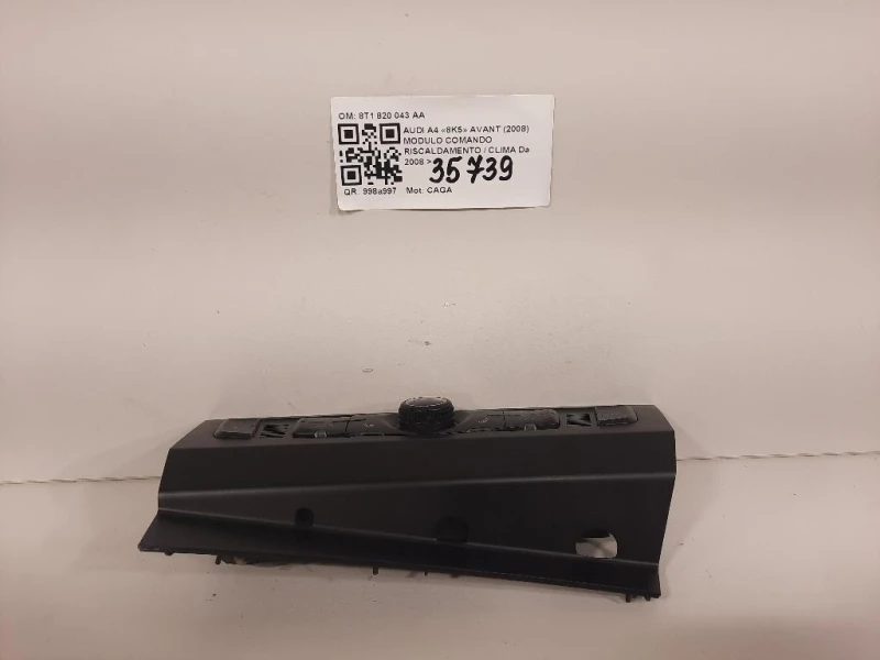 Modulo Comando Riscaldamento Clima 8T1820043AA Audi A4 8K5 Avant 2008