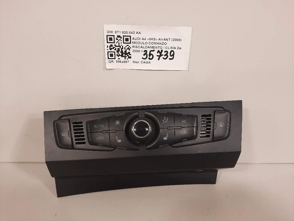 Modulo Comando Riscaldamento Clima 8T1820043AA Audi A4 8K5 Avant 2008
