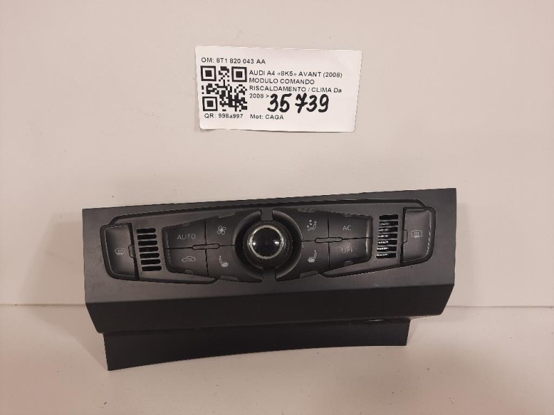 Modulo Comando Riscaldamento Clima 8T1820043AA Audi A4 8K5 Avant 2008