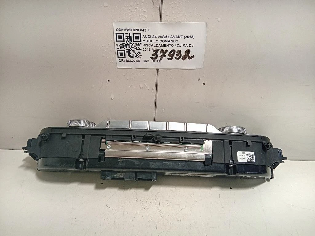 Modulo Comando Riscaldamento Clima 8W0820043F Audi A4 8W5 Avant 2015