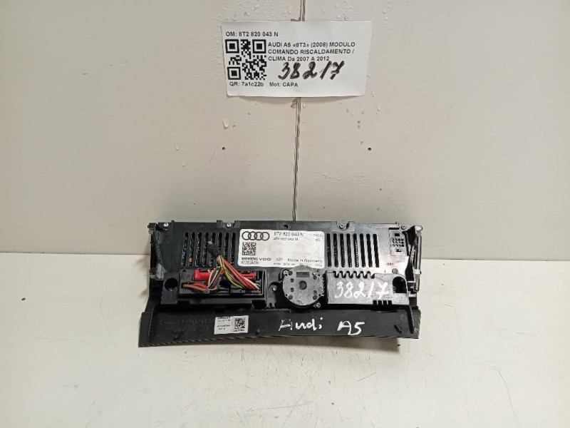 Modulo Comando Riscaldamento Clima 8T2820043N Audi A5 8T3 2008