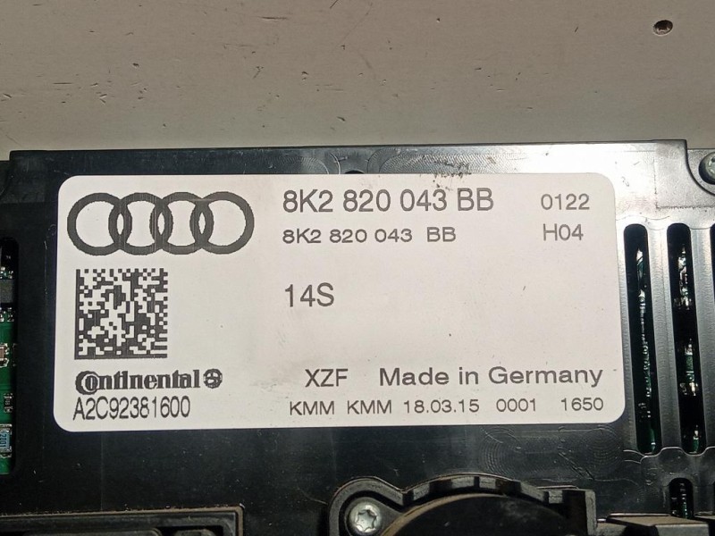 Modulo Comando Riscaldamento Clima 8K2 820 043 BB Audi A5 8T3 2008