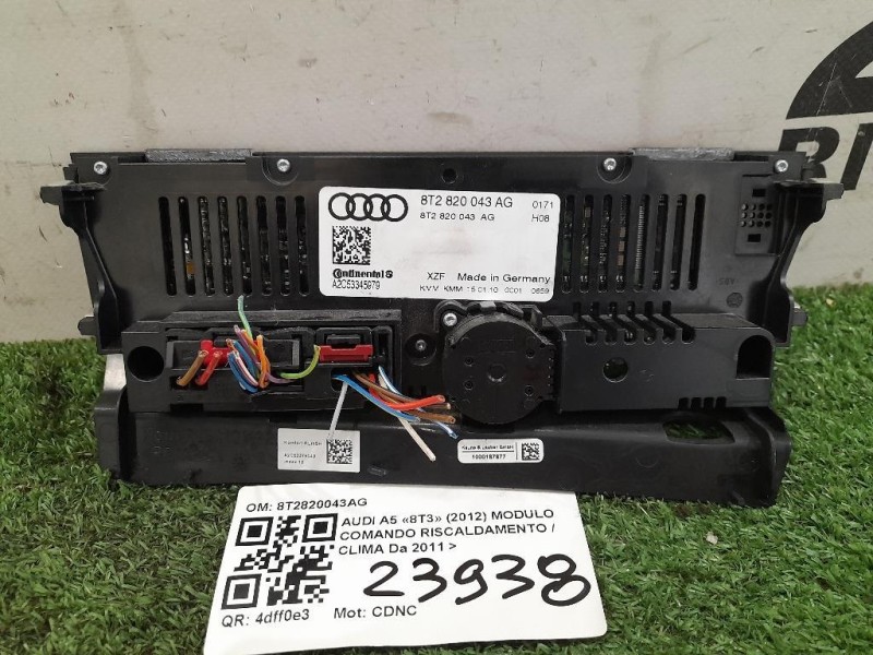 Modulo Comando Riscaldamento Clima 8T2820043AG Audi A5 8T3 2012