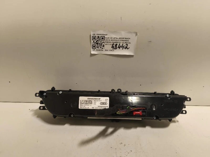Modulo Comando Riscaldamento Clima 8W0820043F Audi A5 8TA Sportback 2012