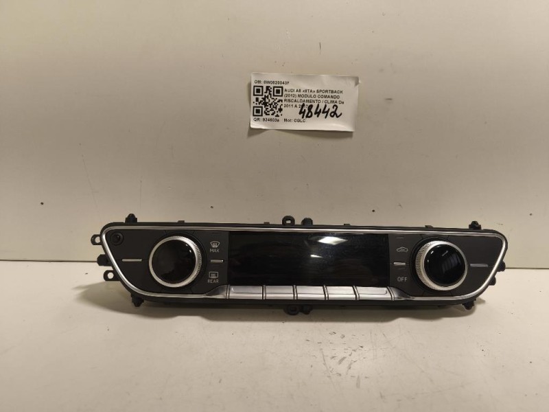 Modulo Comando Riscaldamento Clima 8W0820043F Audi A5 8TA Sportback 2012