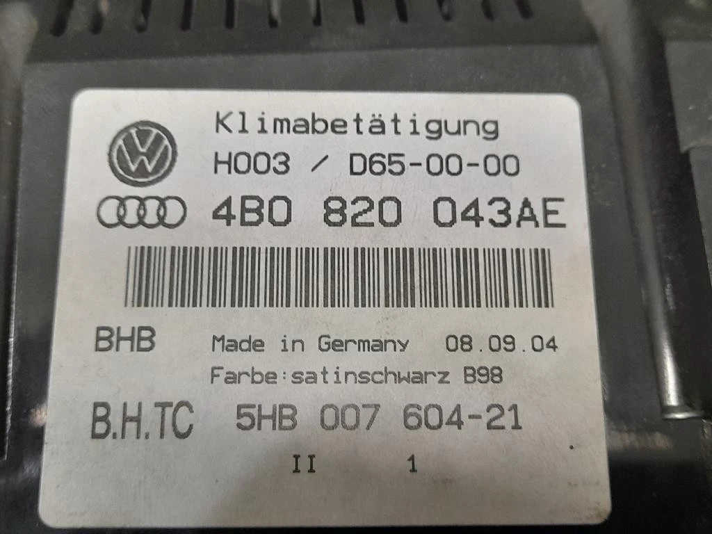 Modulo Comando Riscaldamento Clima 5HB00760421 Audi A6 4B Avant 2001