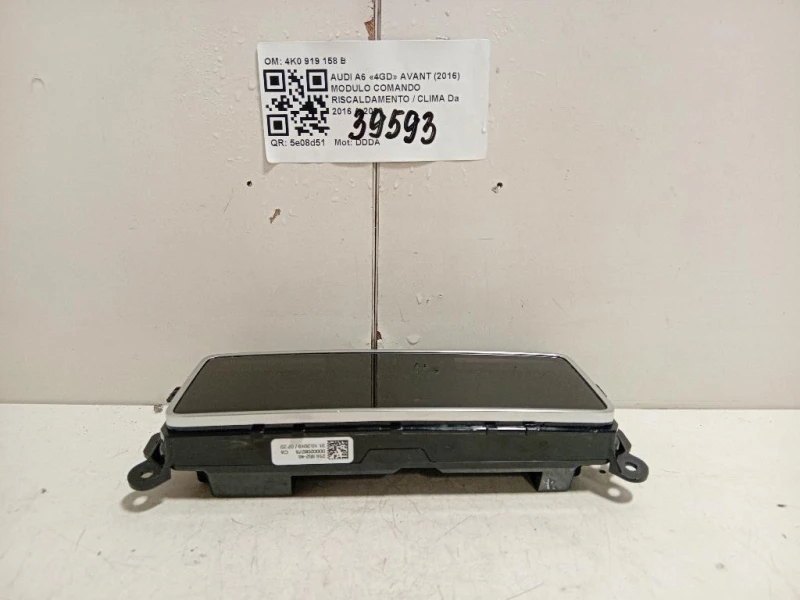Modulo Comando Riscaldamento Clima 4K0919158B POSTERIORE Audi A6 4GD Avant 2016