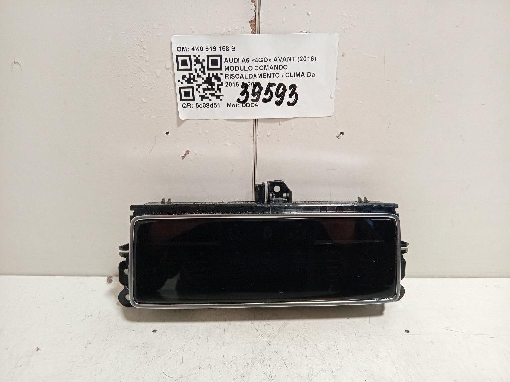 Modulo Comando Riscaldamento Clima 4K0919158B POSTERIORE Audi A6 4GD Avant 2016