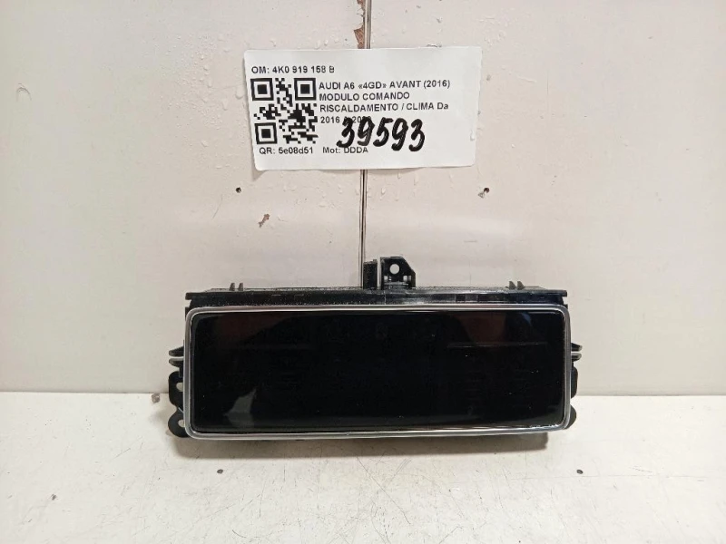 Modulo Comando Riscaldamento Clima 4K0919158B POSTERIORE Audi A6 4GD Avant 2016