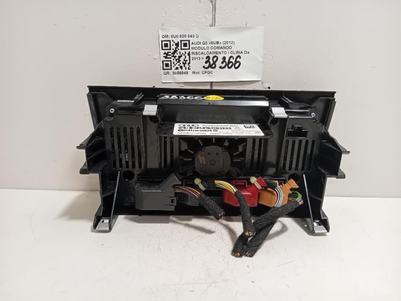 Modulo Comando Riscaldamento Clima 8U0 820 043 D Audi Q3 8UB 2012