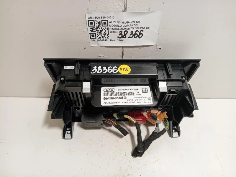 Modulo Comando Riscaldamento Clima 8U0 820 043 D Audi Q3 8UB 2012