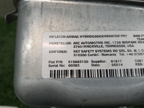 Air-bag Passeggero 735452888 Fiat 500 II 2008