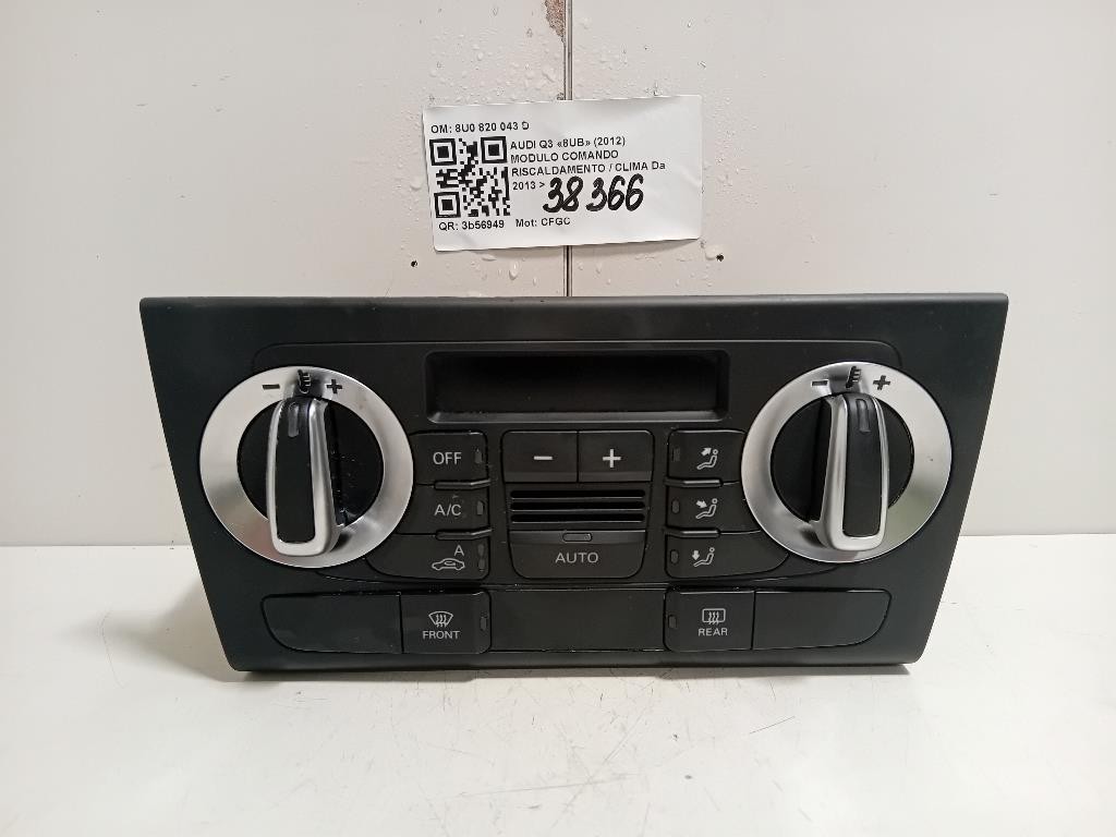 Modulo Comando Riscaldamento Clima 8U0 820 043 D Audi Q3 8UB 2012