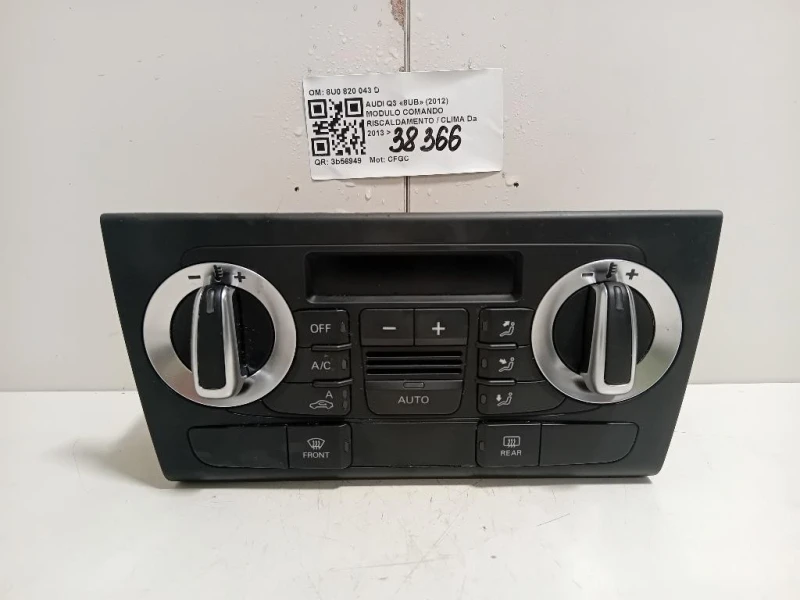 Modulo Comando Riscaldamento Clima 8U0 820 043 D Audi Q3 8UB 2012