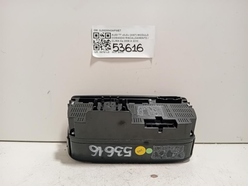 Modulo Comando Riscaldamento Clima 8J0820043APWET Audi TT 8J3 2007