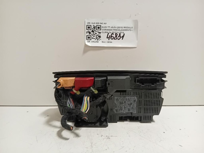 Modulo Comando Riscaldamento Clima 8J0 820 043 AF Audi TT 8J3 2010