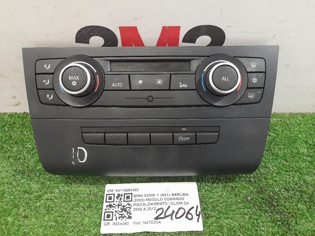 Modulo Comando Riscaldamento Clima 64119263303 Bmw Serie 1 E81 Berlina 2005