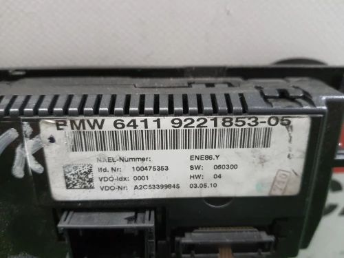 Modulo Comando Riscaldamento Clima 64119221853 Bmw Serie 1 E82 Coupe 2005