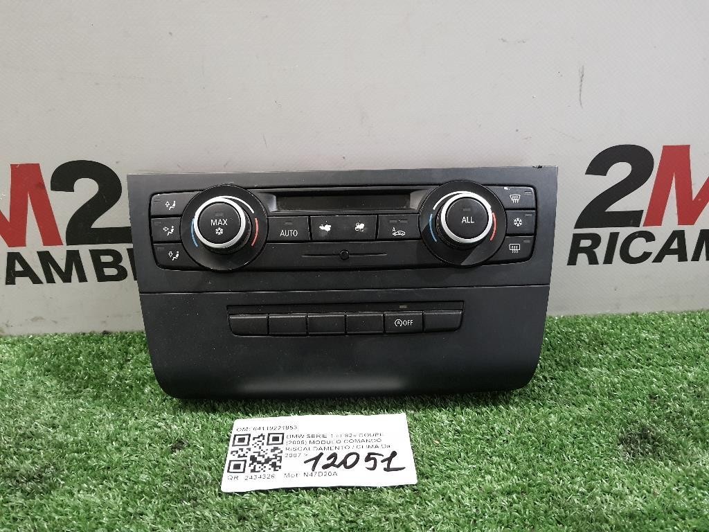 Modulo Comando Riscaldamento Clima 64119221853 Bmw Serie 1 E82 Coupe 2005