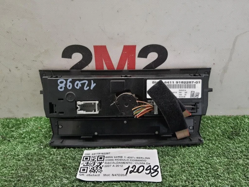 Modulo Comando Riscaldamento Clima 64119182287 Bmw Serie 1 E87 Berlina 2005