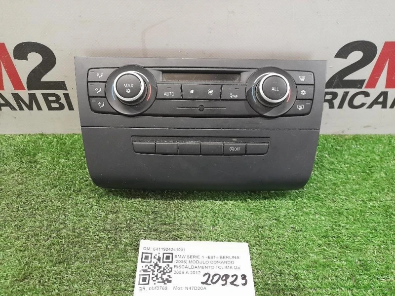 Modulo Comando Riscaldamento Clima 6411924241001 Bmw Serie 1 E87 Berlina 2005