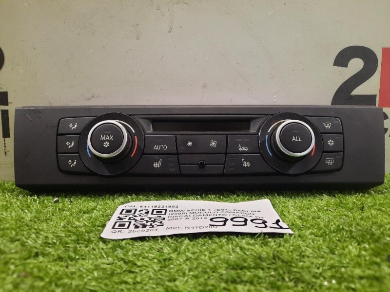 Modulo Comando Riscaldamento Clima 64119221852 Bmw Serie 1 E87 Berlina 2005