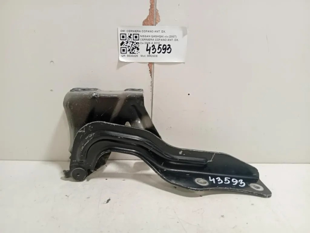 Cerniera Cofano ANT DX CERNIERA COFANO ANT DX Nissan Qashqai I 2007