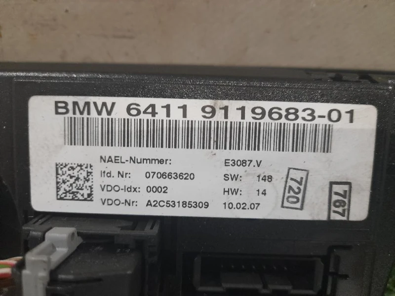 Modulo Comando Riscaldamento Clima 911968301 Bmw Serie 1 E87 Berlina 2005