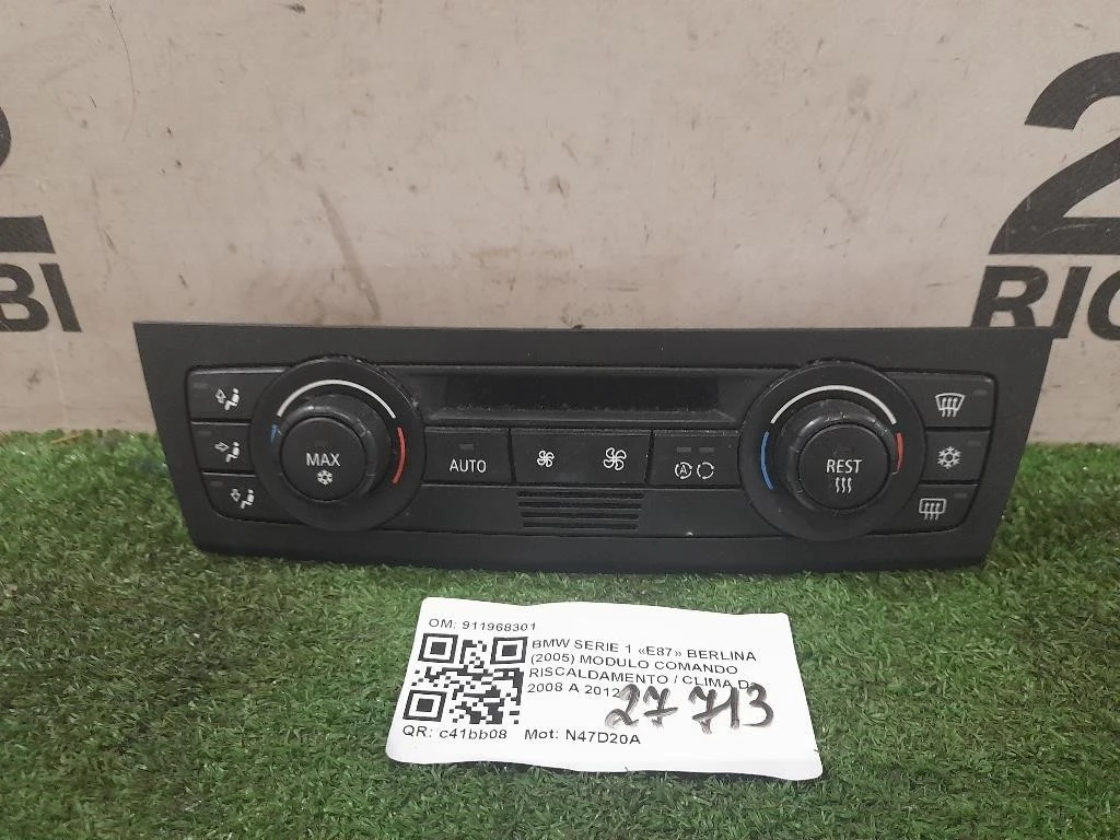 Modulo Comando Riscaldamento Clima 911968301 Bmw Serie 1 E87 Berlina 2005